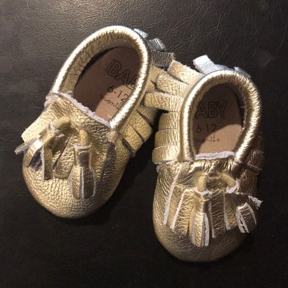 Cotton On Other - Cotton On gold tassel moccasins 6-12 months w box